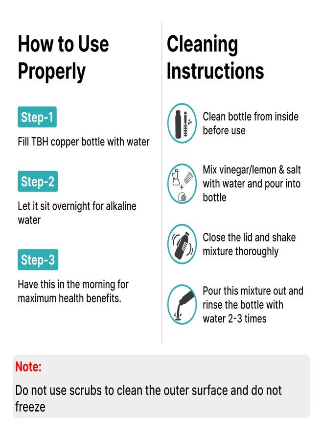 The Better Home زجاجة مياه نحاسية من ذا بيتر هوم، سعة 950 مل | خالية من مادة BPA، مانعة للتسرب، مصنوعة من النحاس بنسبة 99% مع فوائد مضادة للأكسدة | مثالية للمكتب، النادي الرياضي، والمنزل (رمادي) - Image 5